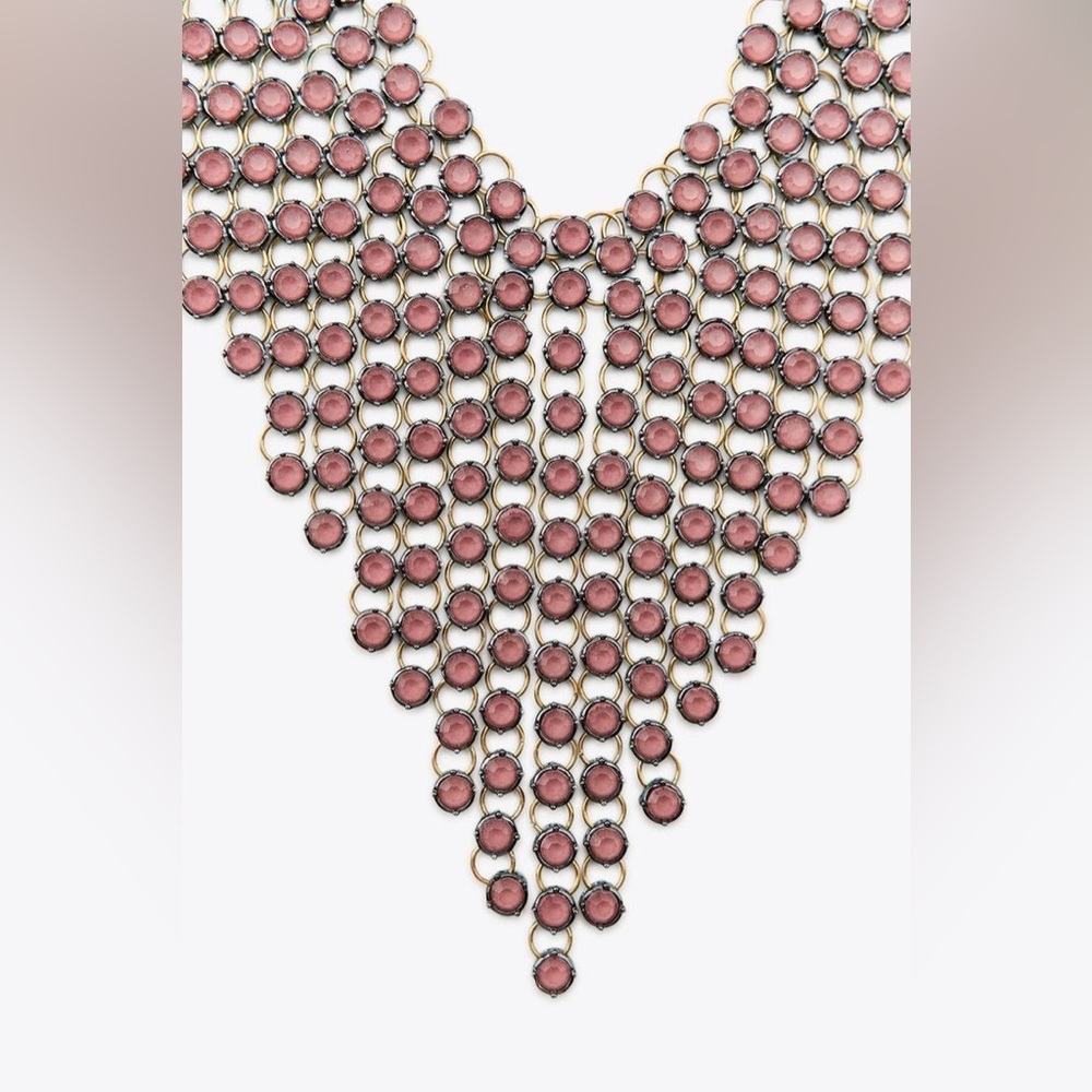 NWT Zara Jewel Cascade Necklace - Picture 3 of 8